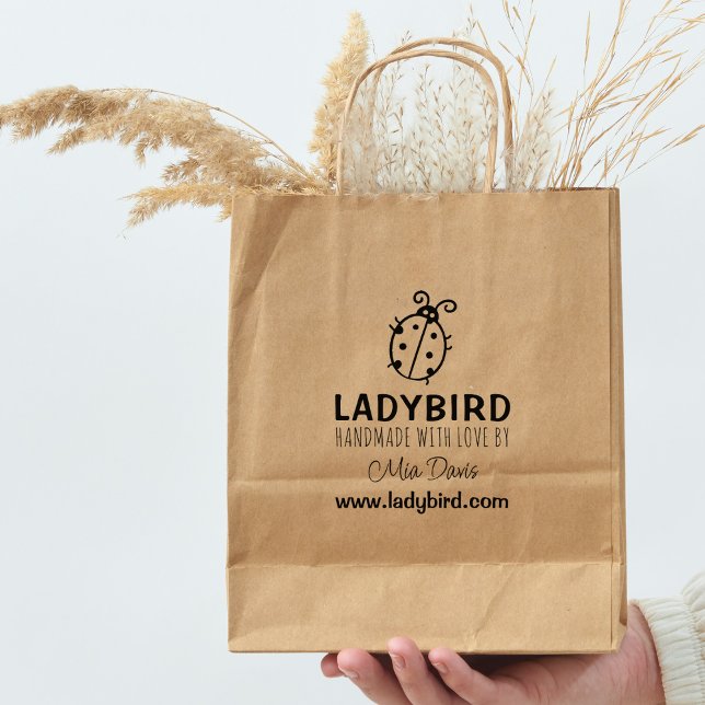 Custom Handmade with love, Cute Ladybird  Rubber Stamp (Creator Uploaded)