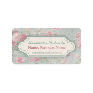 Custom Handmade with Love Labels Shabby Chic