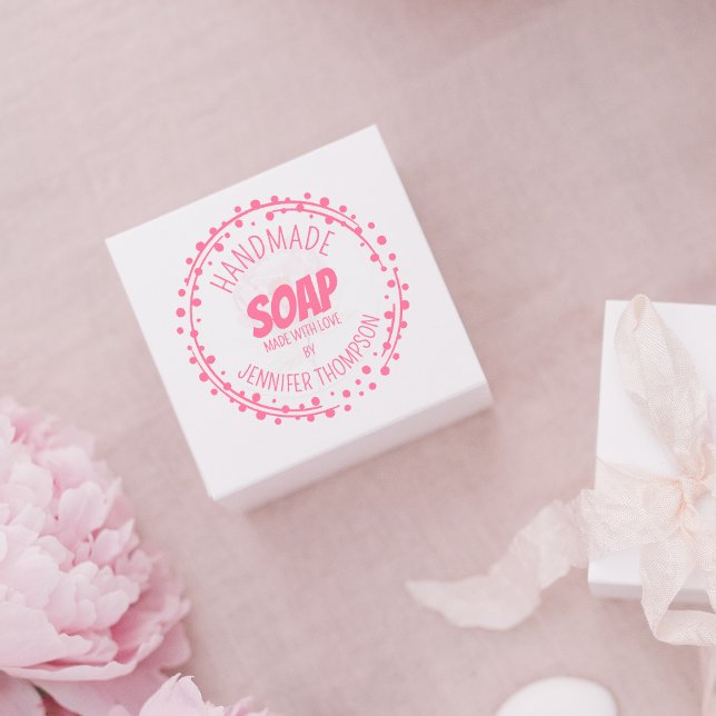 Custom Handmade with love, Soap  Rubber Stamp (Creator Uploaded)