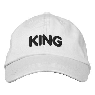 Custom Handsome Men's King Text Sports Embroidered Hat