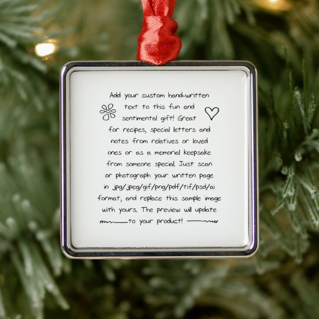 Custom Handwriting Metal Tree Decoration (Tree)