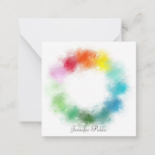 Custom Handwriting Script Name Text Colourful Card