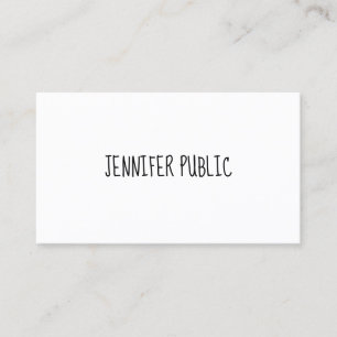 Custom Handwriting Template Modern Elegant Simple Business Card