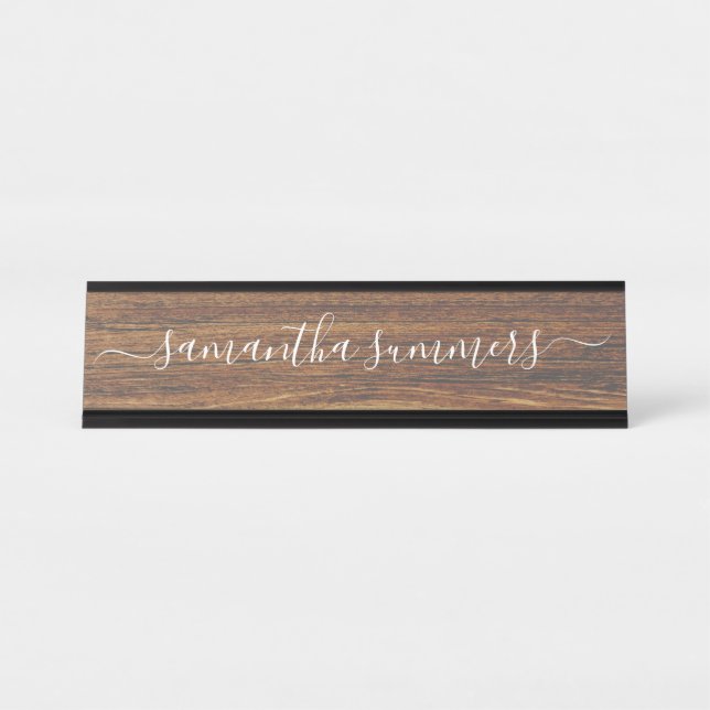 Custom Handwritten Desk Name Plate (Front)