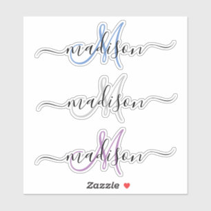 Custom Handwritten Name Monogram Script