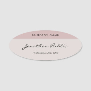 Custom Handwritten Script Modern Elegant Template Name Tag