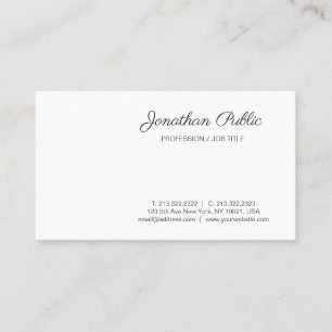 Custom Handwritten Script Modern Simple Template Business Card