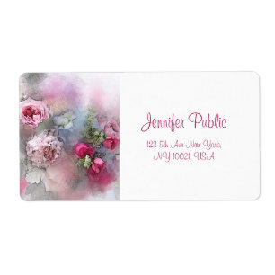 Custom Handwritten Script Watercolor Flowers