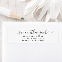 Custom Handwritten Stylish Elegant Return Address