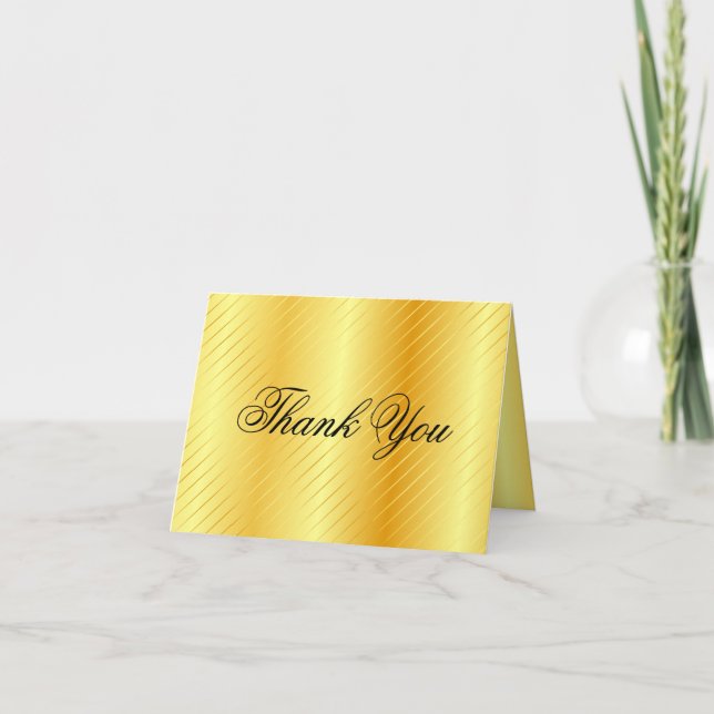 Custom Handwritten Thank You Text Gold Look (Front)