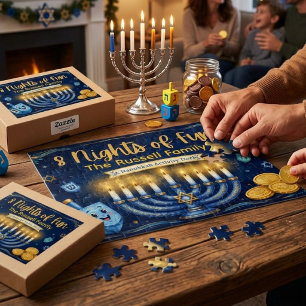 Custom Hanukkah Family Game Night Jigsaw Puzzle