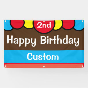 Custom Happy 2nd Birthday Banner