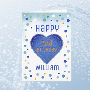 Custom Happy 2nd Birthday Kid's Card