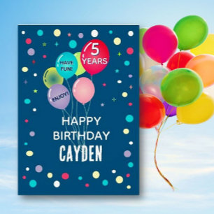 Custom Happy 4th Birthday any child card