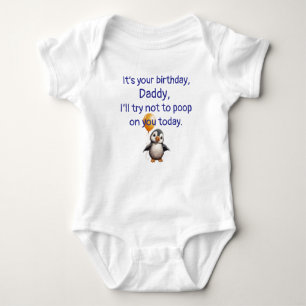 Custom Happy Birthday, Funny Gift From Baby,  Baby Bodysuit
