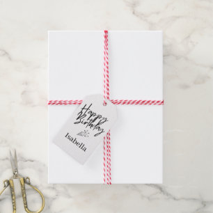Custom Happy Birthday Gift Minimal personalised Tags