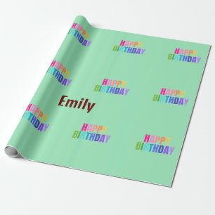 Custom Happy Birthday Grandma Photo Collage Pink Wrapping Paper