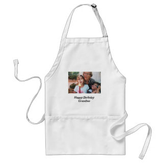 Custom Happy Birthday Grandma Photo Standard Apron