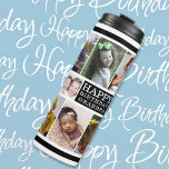 Custom Happy Birthday Grandpa 15 Photo Collage Thermal Tumbler<br><div class="desc">Unique photo collage thermal tumbler personalised with 15 grandchildren pictures for grandpa's birthday.A special keepsake gift for grandpa.</div>