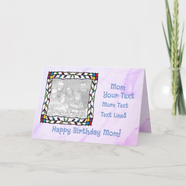 Custom Happy Birthday Mum Card (Front)