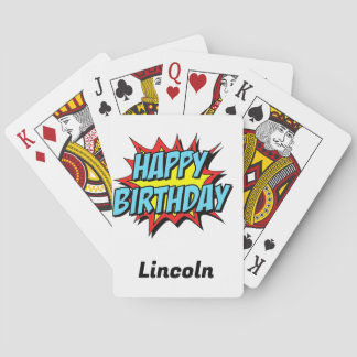 Custom Happy Birthday  Playing Cards
