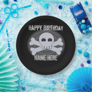 Custom Happy Birthday Skull Plates