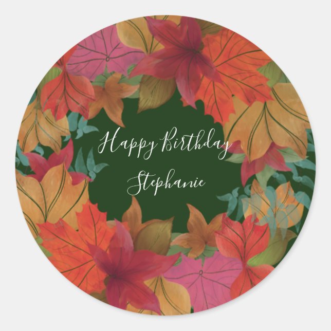 Custom Happy Birthday sticker (Front)