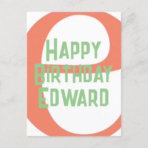 custom happy birthday template with name  postcard