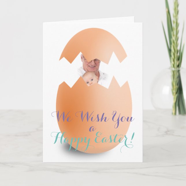 Custom Happy Easter Egg Tender Pastel Colours Holiday Card (Front)