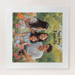 Custom Happy Family  Jigsaw Puzzle