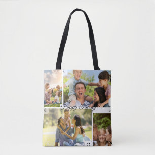 Custom Happy Family Photo Collage Tote Bag – Perso