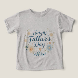 Custom Happy Father's Day Baby Bodysuit with Name