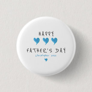 Custom Happy Father's Day Cute Boy 3 Cm Round Badge