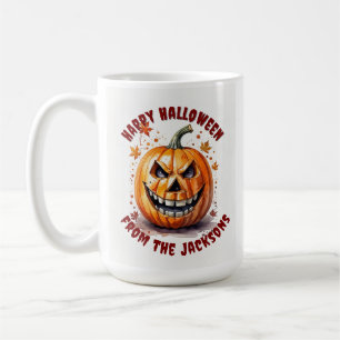 Custom Happy Halloween Pumpkin Coffee Cup