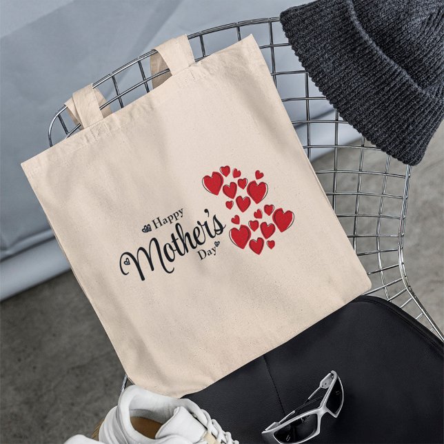  Custom Happy Mother's Day Hearts Tote Bag (Creator Uploaded)