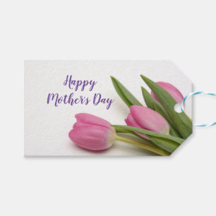 Custom Happy Mother's Day with Tulips Gift Tags