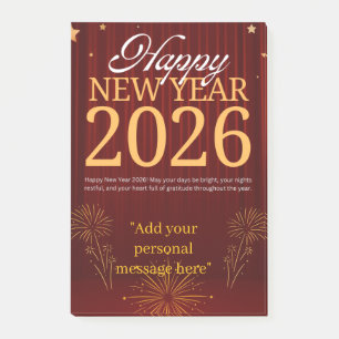 Custom Happy New Year 2026 Card  Post-it Notes