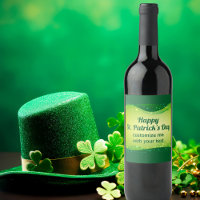 Custom Happy St. Patrick's Day Green Sparkle Party
