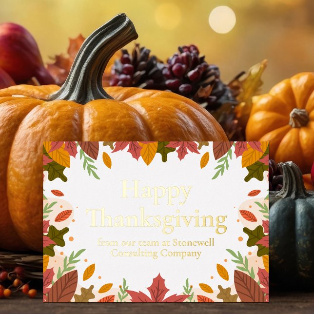 Custom Happy Thanksgiving Business Marketing Gold (Creator Uploaded)