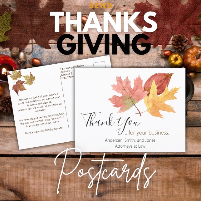 Custom Happy Thanksgiving Message Staff Postcard (Creator Uploaded)