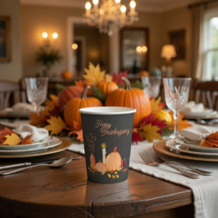 Custom Happy Thanksgiving  Paper Cups