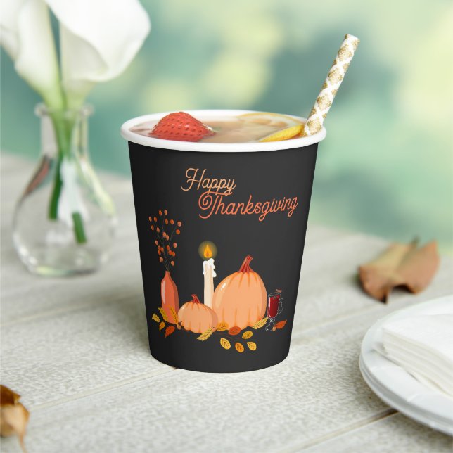 Custom Happy Thanksgiving  Paper Cups (Insitu)