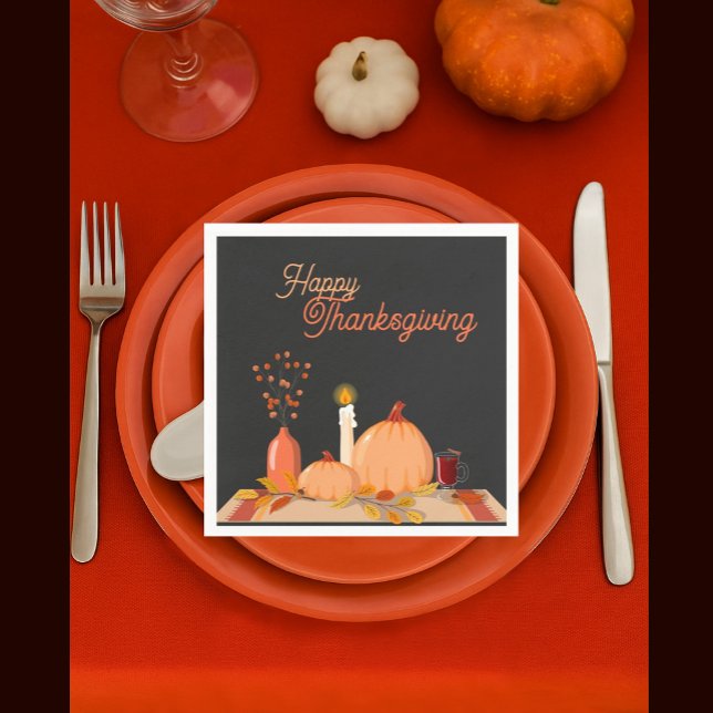 Custom Happy Thanksgiving Paper Napkins (Creator Uploaded)