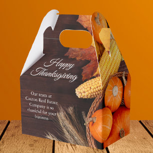 Custom Happy Thanksgiving Pumpkins Company Party Favour Box