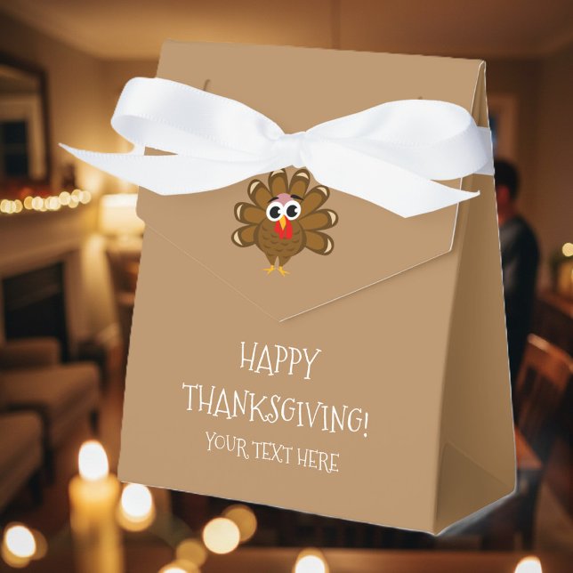 Custom Happy Thanksgiving Turkey day dinner party Favour Box (Thanksgiving favor box)