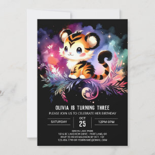 Custom Happy Tiger Birthday Invitation