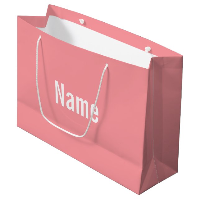  Custom Happy valentine's day custom name Large Gi Gift Bag (Front Angled)