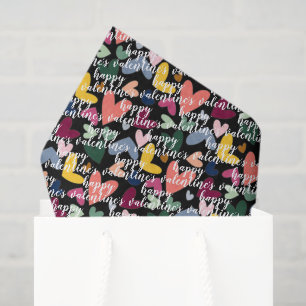 Custom Happy Valentines I Love You Heart Pattern Tissue Paper