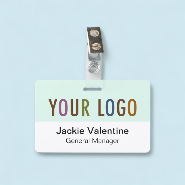 Custom Hard Plastic Name Badge with Metal Clip ID Badge (MISOOK Employee Badge with Clip)