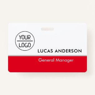 Custom Hard Plastic Name Badge with Metal Clip ID Badge